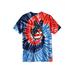 Men's Big & Tall Tie-Dye Graphic Tee by KingSize in Americana Peace Tie Dye (Size 6XL)