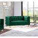 Willa Arlo™ Interiors Sickels 66" Velvet Square Arm Sofa Wood/Velvet in Green | 30 H x 66 W x 34 D in | Wayfair A203E58FFDAE489FBEFFCD7B191EB569