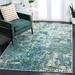 Blue 48 x 0.3 in Indoor Area Rug - 17 Stories Wambaw Abstract Green/Turquoise/Cream Area Rug | 48 W x 0.3 D in | Wayfair