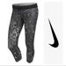 Nike Pants & Jumpsuits | Nike Crop Capri Leggings | Color: Black/Green | Size: S