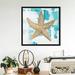 Oliver Gal Aqua Starfish Marine Life - Painting on Canvas in Blue/Brown | 12 H x 12 W x 1.5 D in | Wayfair 30322_12x12_CANV_BFL