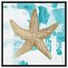 Oliver Gal Aqua Starfish Marine Life - Painting on Canvas in Blue/Brown | 16 H x 16 W x 1.5 D in | Wayfair 30322_16x16_CANV_BFL