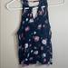 American Eagle Outfitters Tops | Floral Tank Top | Color: Black/Pink | Size: Xs