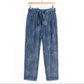 Anthropologie Pants & Jumpsuits | Anthro Maeve Avryl Bleached Plaid Slim Blue Pants | Color: Blue | Size: 0