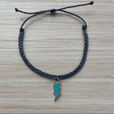 Brandy Melville Jewelry | Blue Lightning Bolt // Charm Bracelet | Color: Blue/Gray | Size: Os