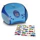 Lenco A004467 SCD-24 Kids - CD-Player für Kinder - CD-Radio - mit Aufklebern - Boombox - UKW Radiotuner - Titel Speicher - 2 x 1,5 W RMS-Leistung - Netz- und Batteriebetrieb - Blau