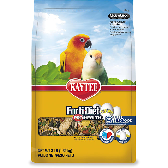 Kaytee Forti-Diet Pro Health Egg-Cite! Healthy Support Diet for Conures & Lovebirds, 3 lbs.