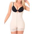 Sonryse 096ZF Butt Lifter Women Shapewear Slimming Tummy Control Open Bust Post Partum Girdle Bodysuit | Fajas Colombianas Reductoras Beige