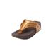 Extra Wide Width Women's The Sporty Slip On Thong Sandal by Comfortview in Bronze (Size 8 WW)