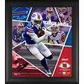 Stefon Diggs Buffalo Bills Framed 15" x 17" Impact Player Collage with a Piece of Game-Used Football - Limited Edition 500