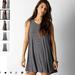 American Eagle Outfitters Dresses | American Eagle Striped Swing Dress | Color: Black/White | Size: L