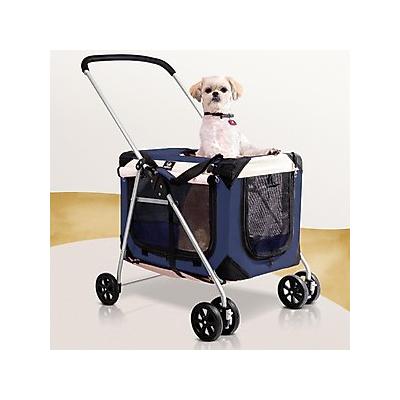 PetLuv Happy Cat Soft-Sided 3-in-1 Pet Stroller, Navy, Large