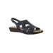 Extra Wide Width Women's Bolt Sandals by Easy Street® in Navy (Size 7 1/2 WW)