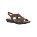 Extra Wide Width Women's Bolt Sandals by Easy Street® in Tan (Size 8 1/2 WW)