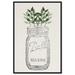 Gracie Oaks Floral & Botanical Mason Jar & Plant II Botanicals - Graphic Art Print on Canvas in Green/White | 24 H x 16 W x 1.5 D in | Wayfair