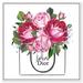 Rosdorf Park Floral & Botanical Doll Memories Peonies Florals Framed - Painting Print on Canvas in Green/Pink/White | 30 H x 30 W x 1.5 D in | Wayfair
