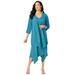 Plus Size Women's Relaxed Jacket Dress Set by Roaman's in Deep Turquoise (Size 26/28)