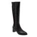 Extra Wide Width Women's Kirby Wc Wide Calf Boot by Trotters in Black Croco (Size 6 WW)