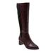 Extra Wide Width Women's Kirby Wc Wide Calf Boot by Trotters in Wine (Size 6 WW)