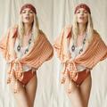 Free People Tops | Free People Bow And Arrow Tie Front Kimono | Color: Red | Size: One Size