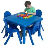 Preschool MyValue Set 4 Square - Solid Royal Blue - Children's Factory AB70020PB