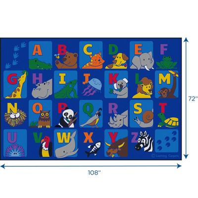 Alphabet Animals - Rectangle Small - Children's Fa...