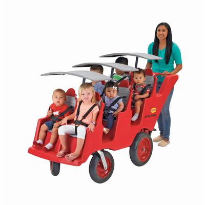 "6 Passenger Never Flat ""Fat Tire"" Red/Gray Bye Bye Buggy - Children's Factory AFB6400FA"