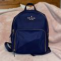 Kate Spade Bags | Kate Spade Navy Blue Medium Nylon Backpack | Color: Blue/Red | Size: Os