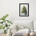 The Holiday Aisle® 'Holiday & Seasonal Christmas Tree 1 Holidays' - Picture Frame Graphic Art Print on in Green/White | Wayfair