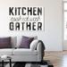 Gracie Oaks Typography & Quotes Kitchen Gather Quotes & Sayings - Textual Art Print on Canvas in White/Brown | 36 H x 54 W x 1.5 D in | Wayfair