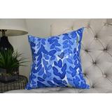 Lark Manor™ Newt Flower Square Pillow Cover & Insert Polyester/Polyfill blend in Blue | 18 H x 18 W x 7 D in | Wayfair