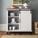 Sand & Stable™ Balaton 1 - Door Accent Cabinet Wood in Brown/Gray/White | 35 H x 35 W x 15.7 D in | Wayfair 24DD1EE376134707AD18119FC1713BE9