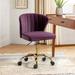 Etta Avenue™ Ilia Ergonomic Height-Adjustable Task Chair w/ Tufted Back Upholstered, Metal in Indigo | 30 H x 20.5 W x 21 D in | Wayfair