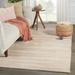Pink 120 x 0.5 in Area Rug - Longshore Tides Veda Striped Handwoven Area Rug Wool/Bamboo Slat & Seagrass | 120 W x 0.5 D in | Wayfair