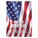 The Holiday Aisle® Corryn God Bless America 2-Sided Polyester 18 x 13 in. Garden Flag in Blue/Gray/Red | 18 H x 13 W in | Wayfair