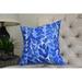Lark Manor™ Newt Flower Square Pillow Cover & Insert Polyester/Polyfill blend in Blue | 16 H x 16 W x 6 D in | Wayfair