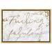 Oliver Gal I Am What I Am Beauty - Textual Art Canvas in Green/White | 16 H x 24 W x 1.5 D in | Wayfair 28028_24x16_CANV_PSGLD