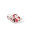 Extra Wide Width Women's The Camellia Slip On Sneaker Mule by Comfortview in Hawaiian Floral (Size 11 WW)