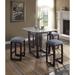 Red Barrel Studio® Demie 25" Counter Stool Wood/Upholstered in Brown/Gray | 25 H x 16 W x 16 D in | Wayfair B5BA15C5721B4039A17DA320808990D9