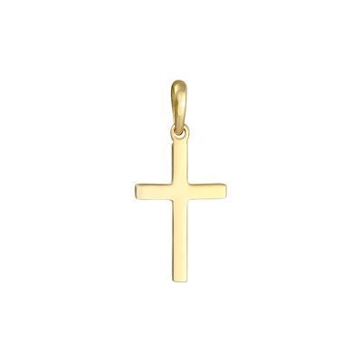 Elli - Kreuz Schlicht Glaube Religion 925 Silber Charms & Kettenanhänger 1 ct Damen