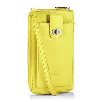 Walbusch Damen Handy-Tasche Gelb einfarbig