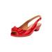 Extra Wide Width Women's The Reagan Slingback by Comfortview in Hot Red (Size 8 WW)