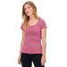 Plus Size Women's Scoop Neck Tee by ellos in Rose (Size 10/12)