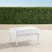 Avery Ottoman with Cushion in White Finish - Rain Sand - Frontgate