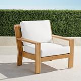 Calhoun Lounge Chair with Cushions in Natural Teak - Peacock, Standard - Frontgate