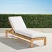 Calhoun Chaise with Cushions in Natural Teak - Rumor Stone, Standard - Frontgate