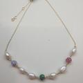 Kate Spade Jewelry | Kate Spade New Pearl And Rhinestone Necklace | Color: Green/White | Size: 16"