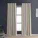 Eider & Ivory™ Faux Linen Blackout Curtains for Bedroom & Living Room Window Curtains Single Panel Drape Linen in White | 108 H in | Wayfair