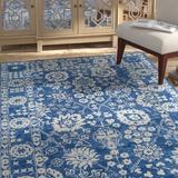Blue/White 60 x 0.5 in Area Rug - Birch Lane™ Cece Oriental Handmade Tufted Wool Area Rug Wool | 60 W x 0.5 D in | Wayfair BGRS4667 44378507