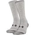 Under Armour Men's ColdGear Boot Crew Socks (2 Pair), Brown, Large